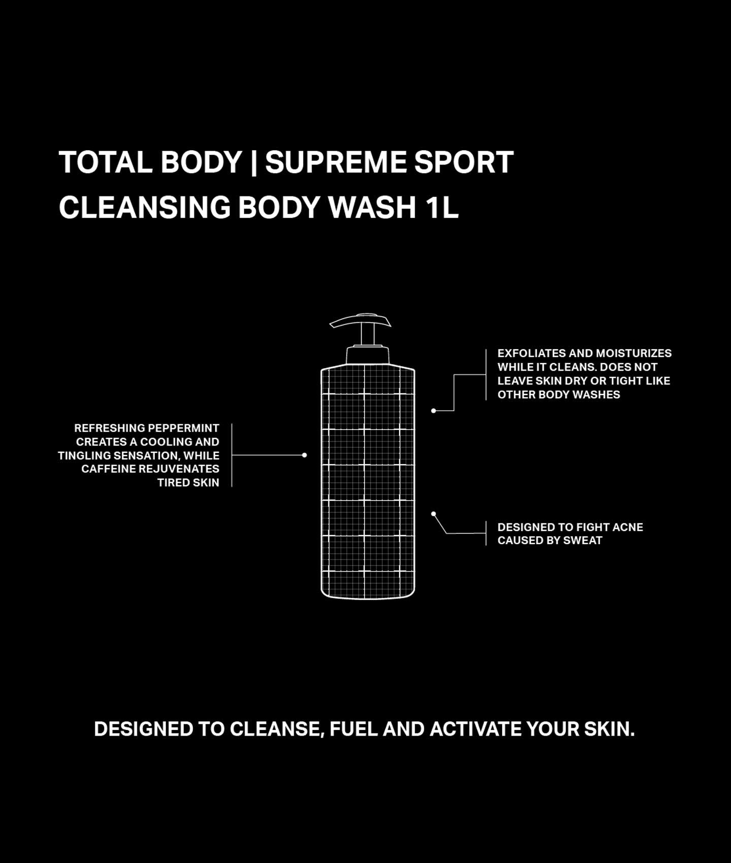 SUPREME SPORT CLEANSING BODY WASH