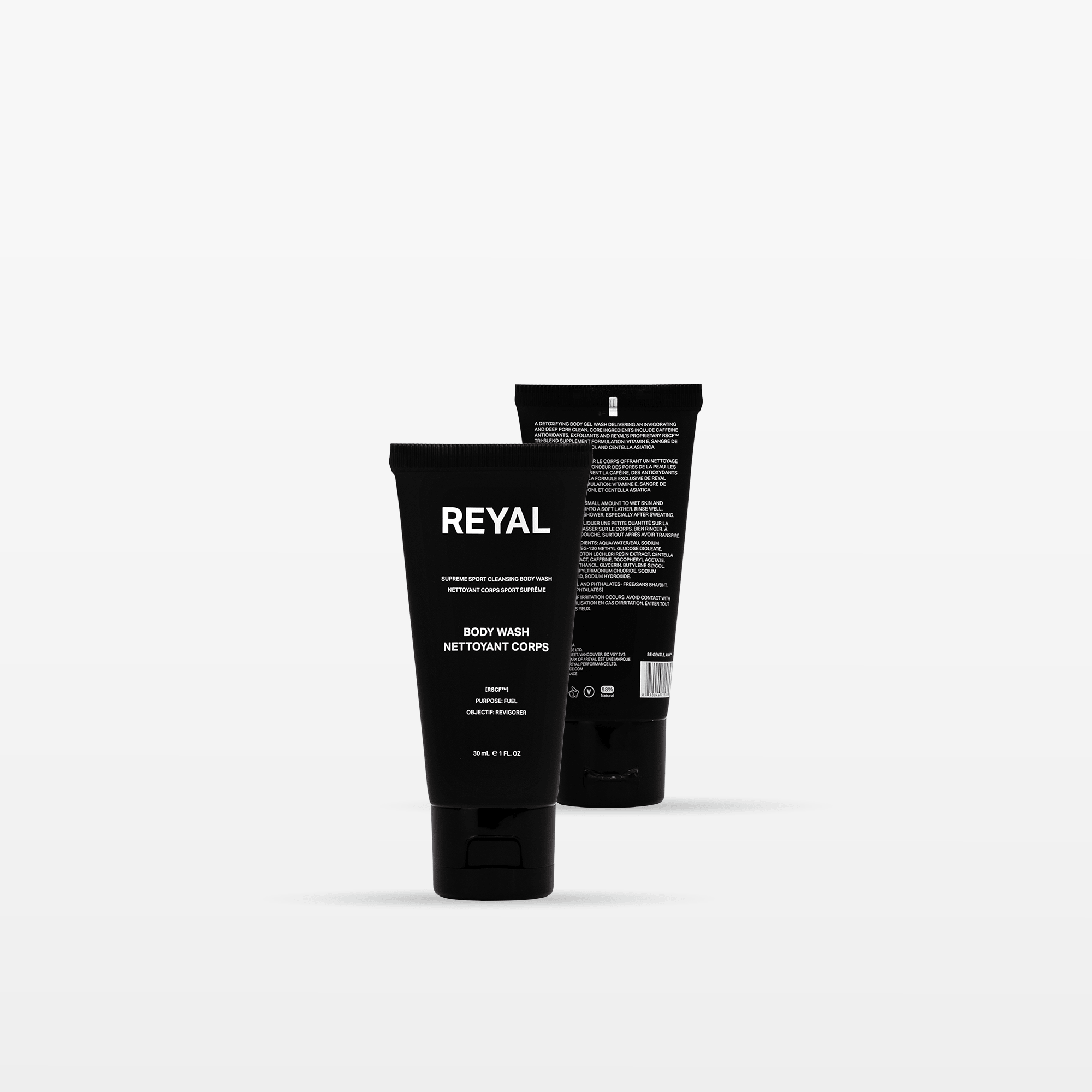 REYAL body wash tube from the Shower Experience [Travel] collection, cruelty-free and travel-ready.